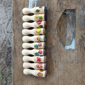 Set of 10 rubber stamps